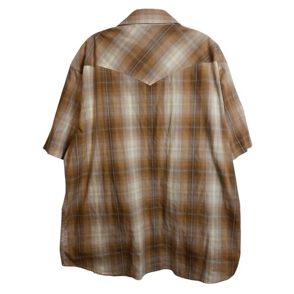 Pendleton Shadow Plaid Pearl Snap Mens Western Style Frontier Shirt XL - Picture 4 of 6